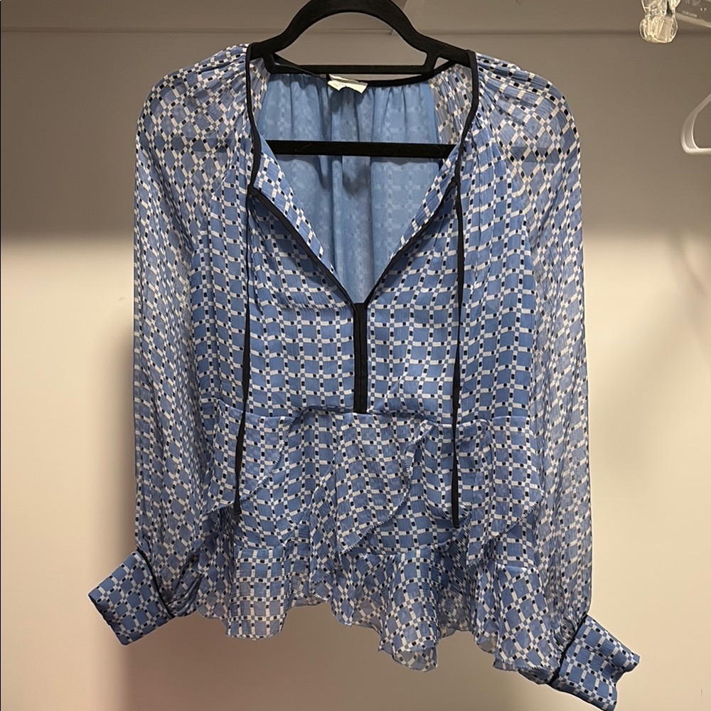 Joie Blue Patterned Women's Blouse